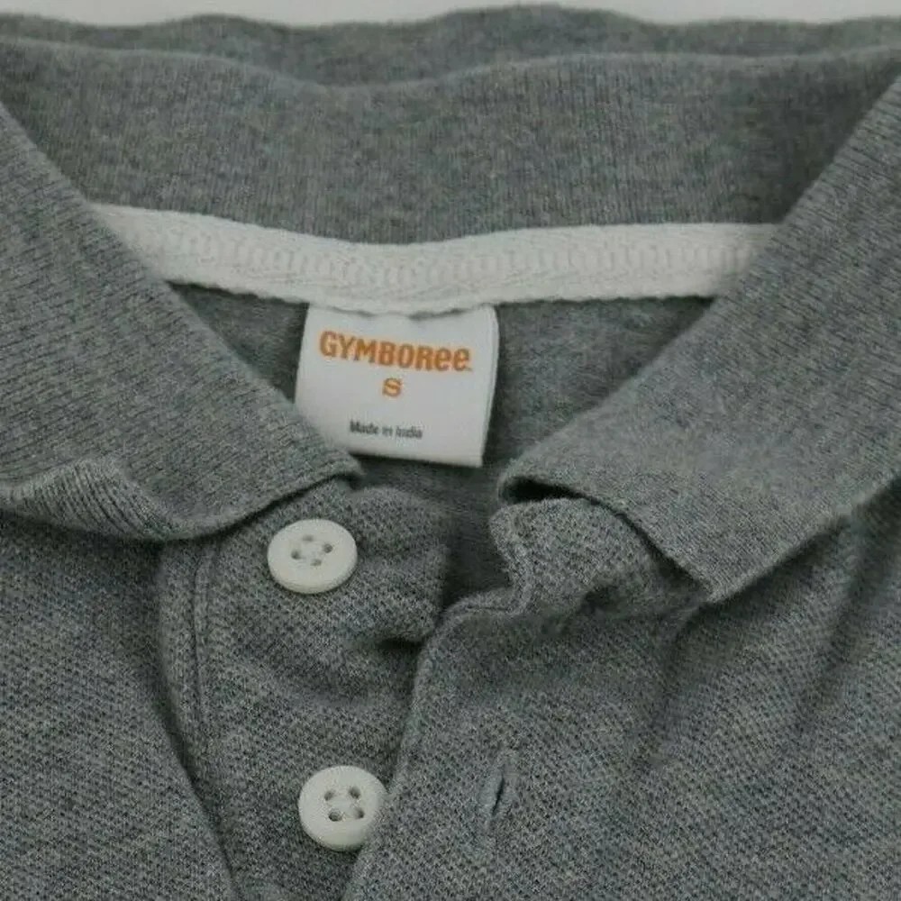 Gymboree Boys Lot of 2 Green & Gray Short Sleeve Polo Shirts Youth Size Small/6